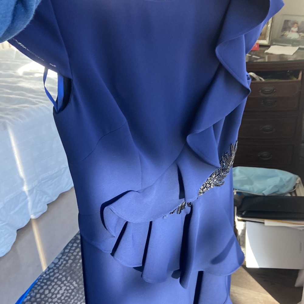 Formal dress size 2 Carmen Marc Volvo deep purple blue